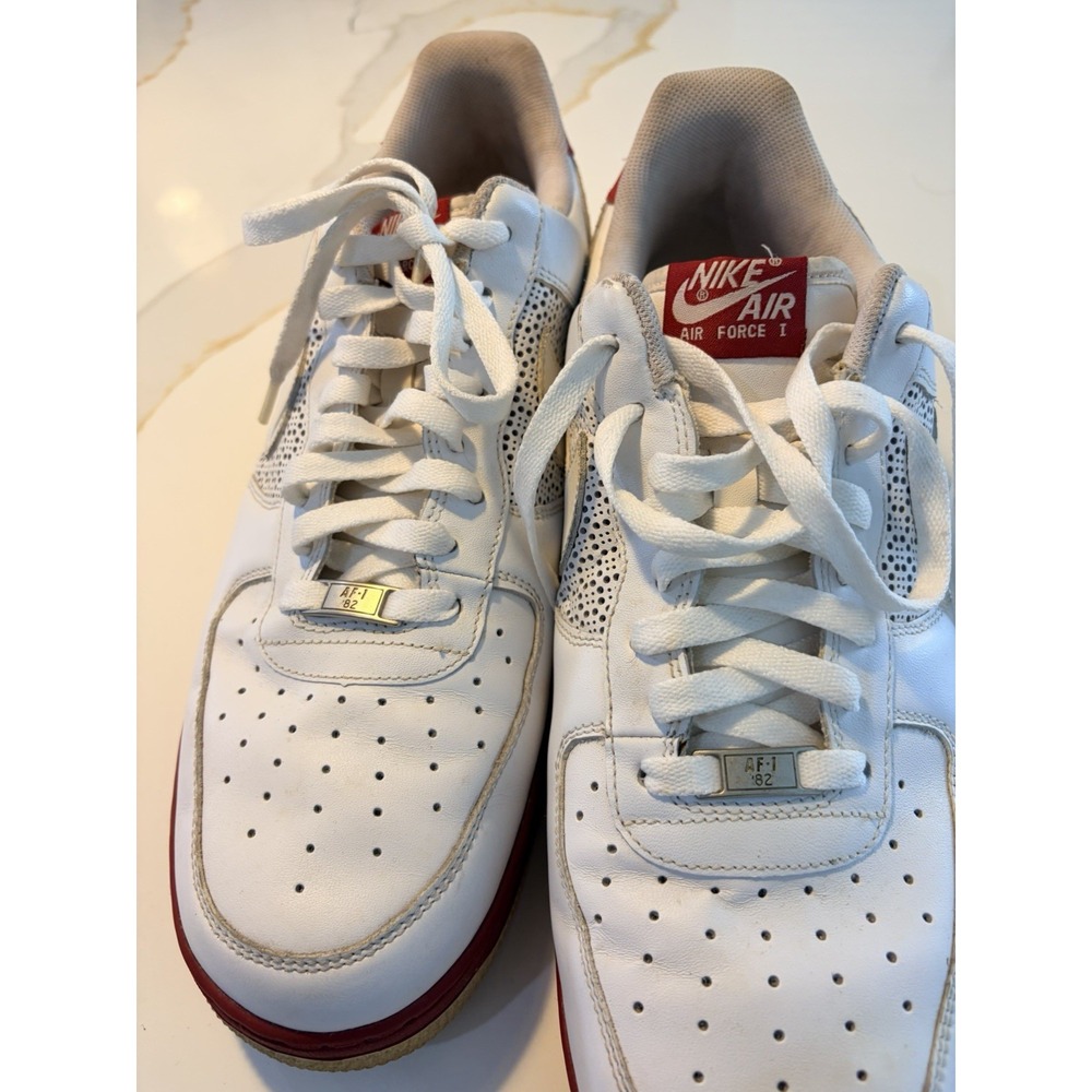 Nike Air Force 1 Low '07 White Red Safari Print Mens Size 13 315122-993